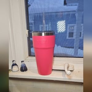 Pink yeti tumbler.